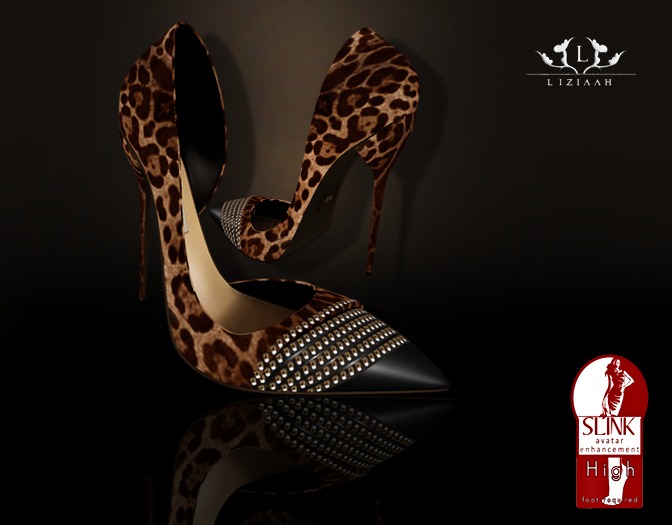 [LIZ] Mesh Stilletto leopard v2  [Slink High Feet]