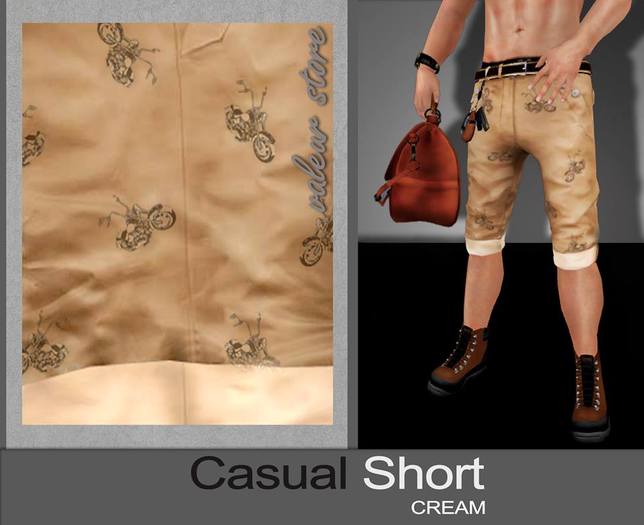 Casual Short cream::Valeur Store:.