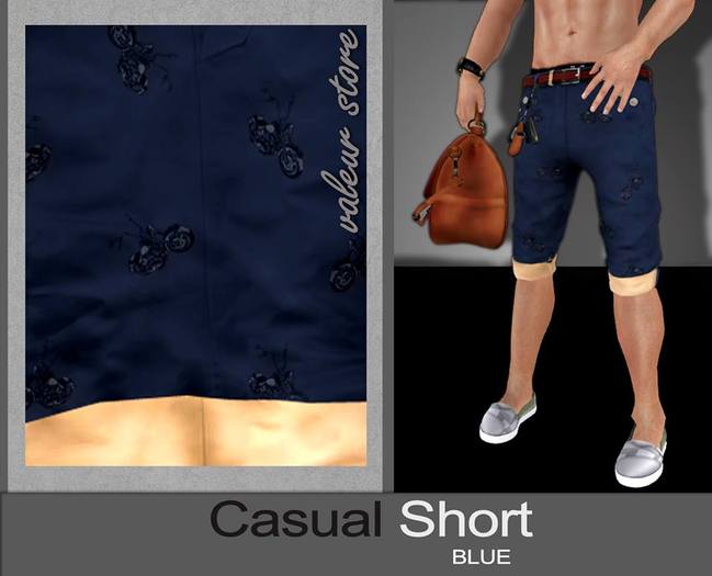 Casual Short Blue::Valeur Store::