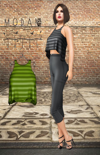::M.O.D.A.N.M.E.S.H.::Tank Top Green