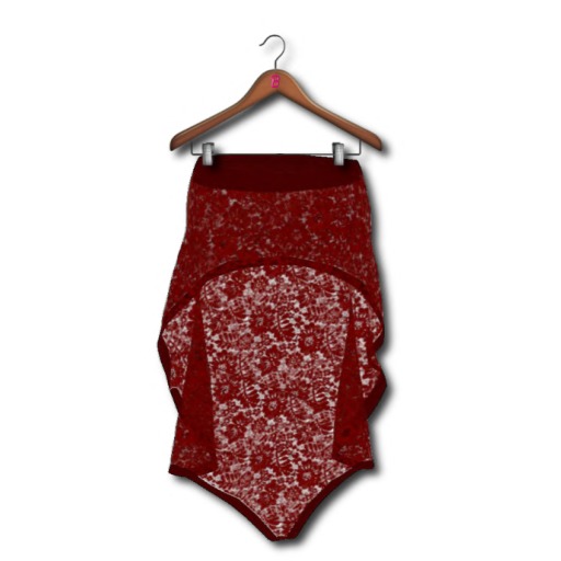 ˙·٠•●♥ Bomshie ♥●•٠·˙ Soraya Lace Skirt Red