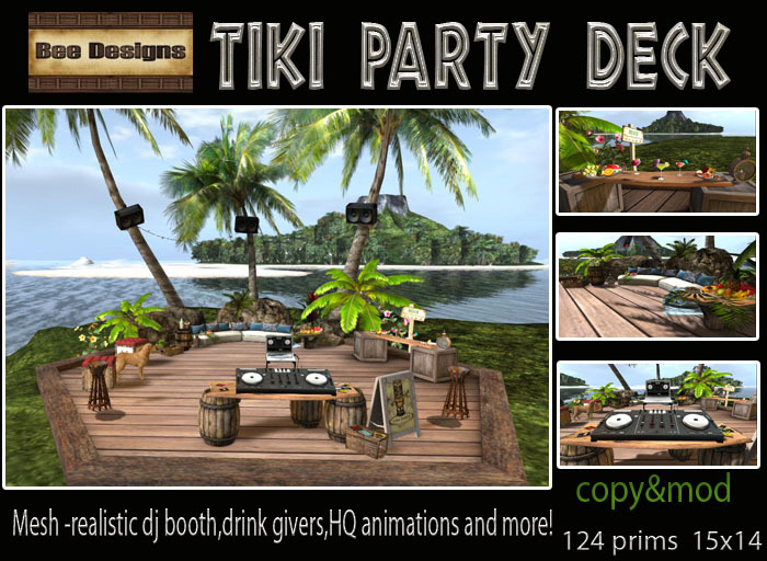 PROMO PRICE!.: Bee Designs:. Tiki Party Deck box