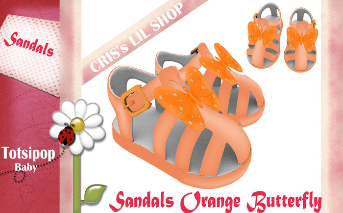 Sandals Butterfly Orange