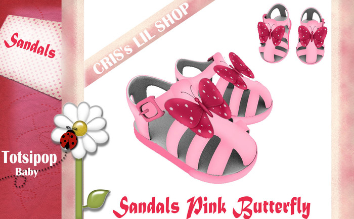 Sandals Butterfly Pink