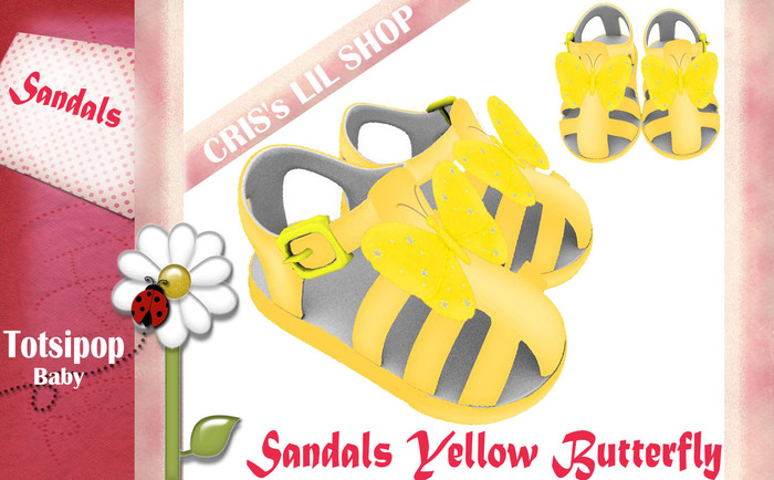 Sandals Butterfly Yellow