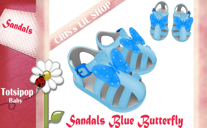 Sandals Butterfly Blue