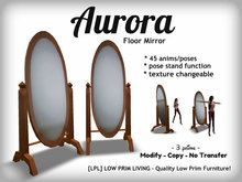 Aurora Floor Mirror - COPYABLE, 45 anims/poses and 79 textures