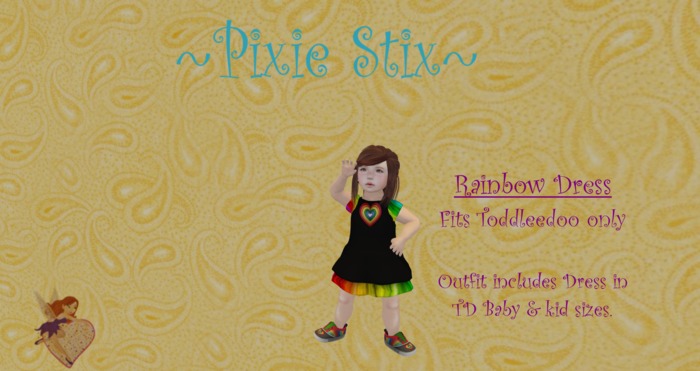 {Pixie Stix} Rainbow Heart Dress TD