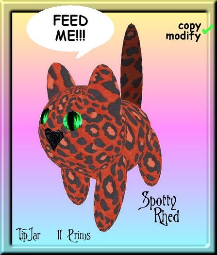 Absinthe, Art & Angels - Spotty Rhed Tip Jar Kitty