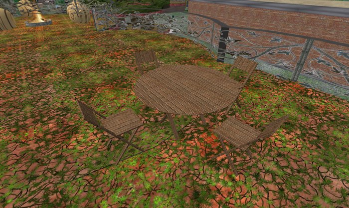 Folding Wooden Table and 4 Chairs