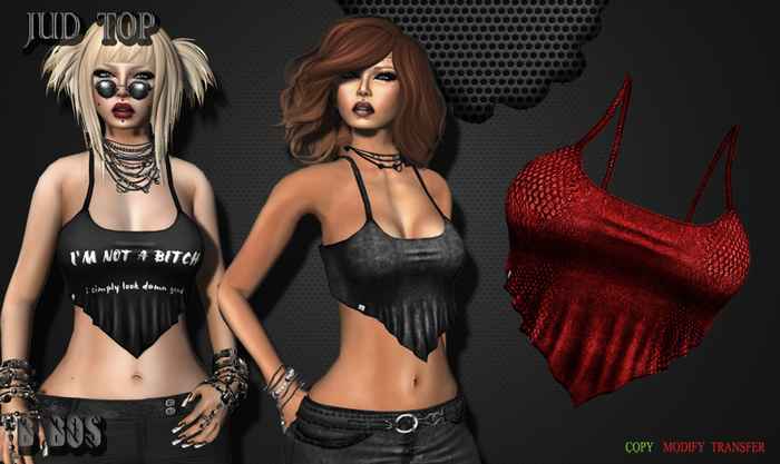 B BOS -Jud Top-Snake Red-