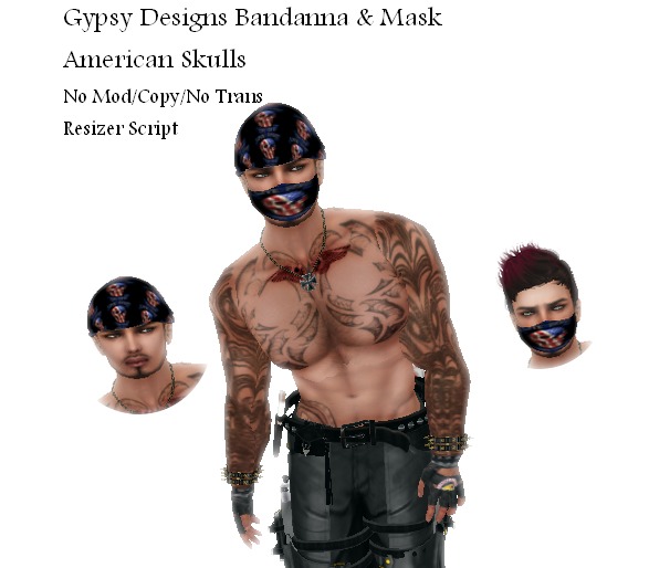 American Skulls Bandana&Mask