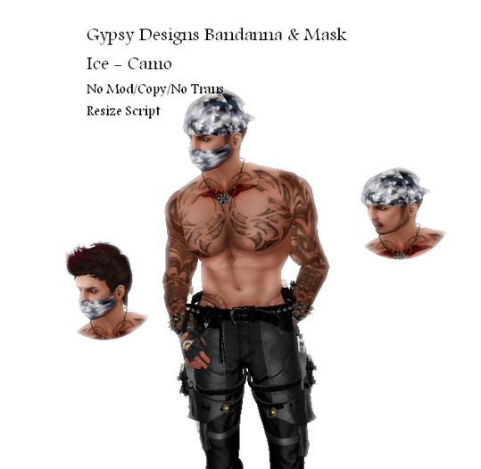 Snow-Camo Bandana&Mask