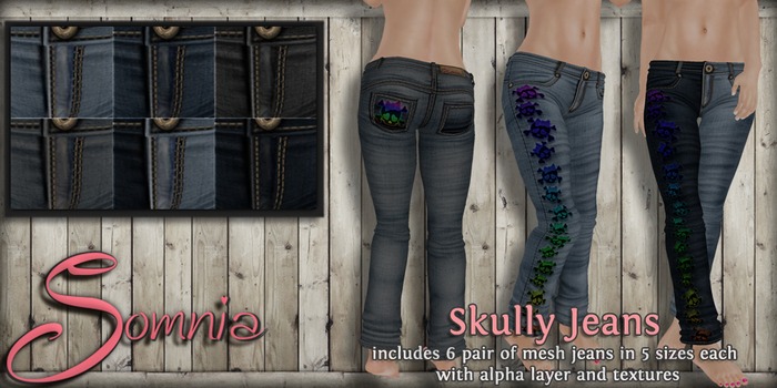 .: Somnia :. Skully Jeans {Crated}