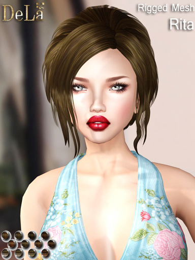 =DeLa*= Mesh Hair "Rita" Light Browns