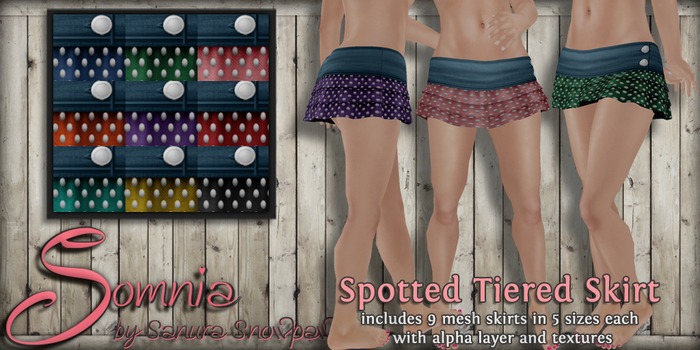 .: Somnia :. Spotted Tiered Skirt {DEMOS}