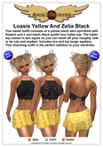 Angel's Creations: Loasis Yellow and Zelia Black Mesh Skirt and Eyelet Lace Halter