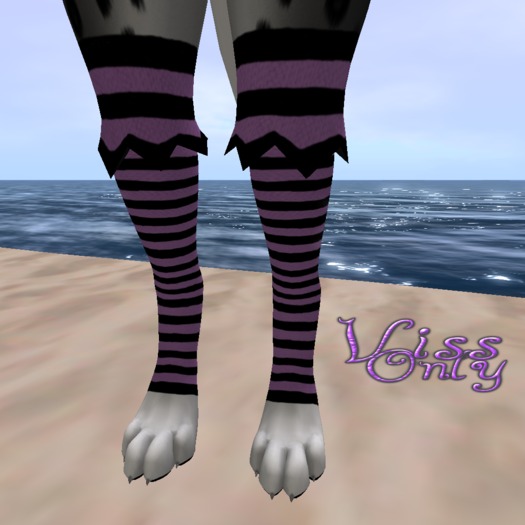 Striped Stockings Purple ((BAGGED))