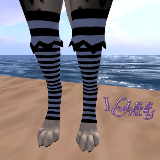 Striped Stockings Blue ((BAGGED))