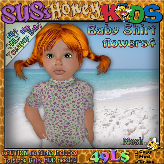 SUS HoneyKids Baby Shirt flowers4
