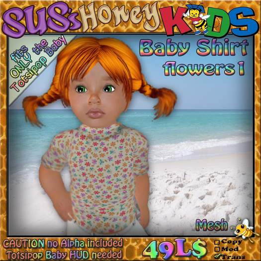 SUS HoneyKids Baby Shirt flowers1