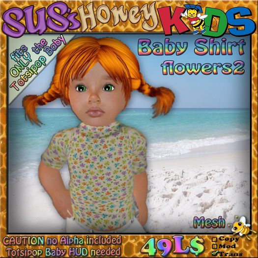 SUS HoneyKids Baby Shirt flowers2