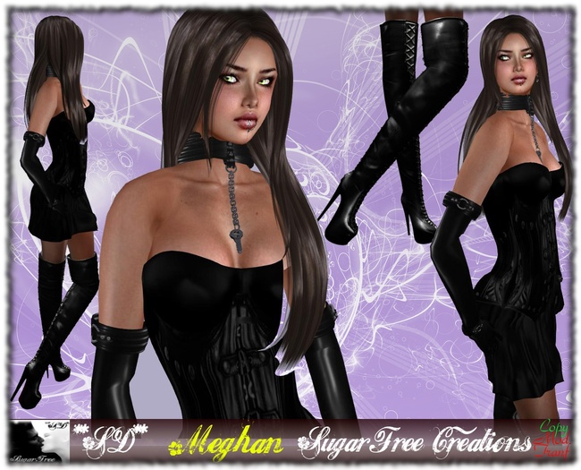**SD** -Meghan ( MESH Outfit ) Dress and -High boots 1.1