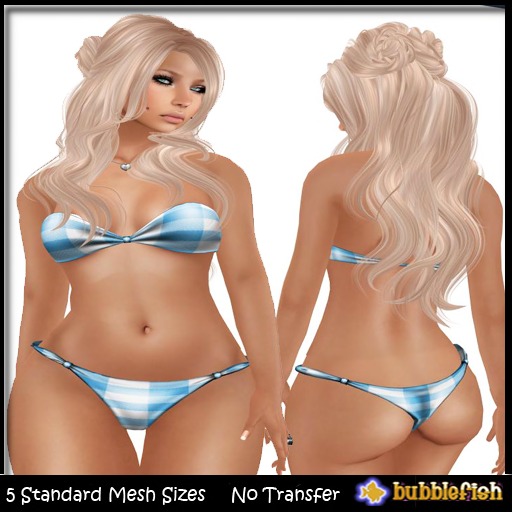 *Bubblefish*  Blue Gingham Bikini