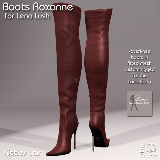*KL* Overknees Roxanne for Lena Lush Red
