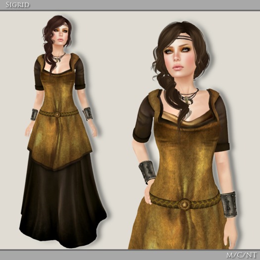 *Evie's Closet* - Sigrid Dress - BrownGold