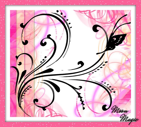 Moon Magic-Black Swirl Butterfly