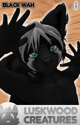 Luskwood Red Panda (Wah) Furry Avatar - Black Male