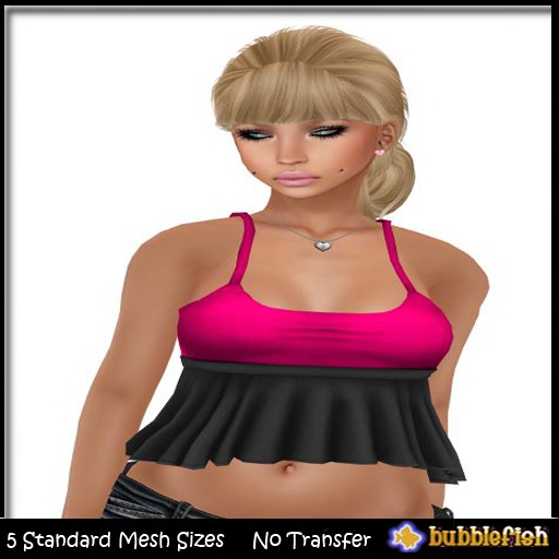 *Bubblefish* Cami  Pink/Black