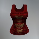 Red Butterfly Mesh Tank Top