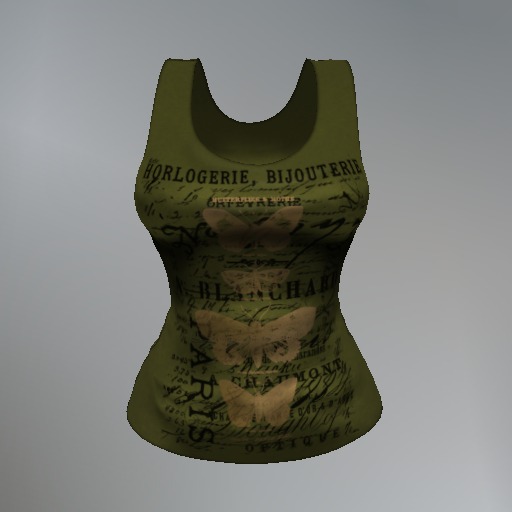 Green Butterfly Mesh Tank Top box