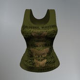 Green Butterfly Mesh Tank Top