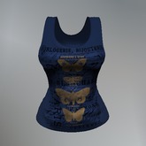 Blue Butterfly Mesh Tank Top