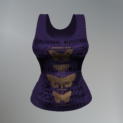 Purple Butterfly Mesh Tank Top box