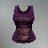 Pink Butterfly Mesh Tank Top