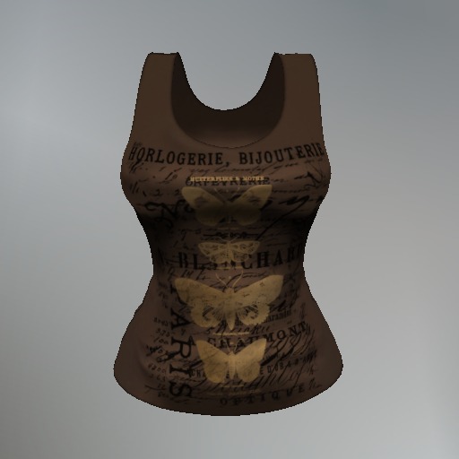 Brown Butterfly Mesh Tank Top box