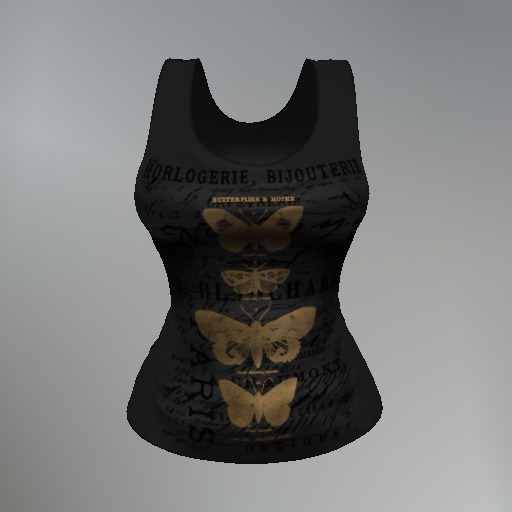 Charcoal Butterfly Mesh Tank Top box