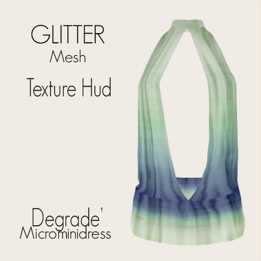 *GLITTER* DEGRADE' MICROMINIDRESS MESH GREEN/BLUE