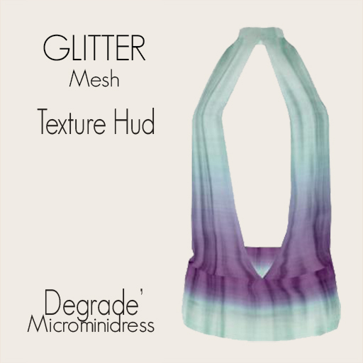 *GLITTER* DEGRADE' MICROMINIDRESS MESH GREEN/PURPLE