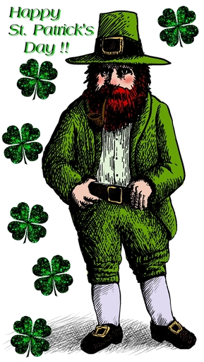 Happy St Patricks Day Door  Sign