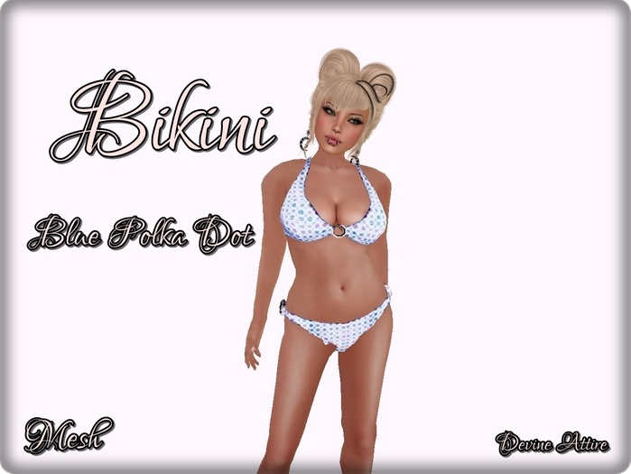 {DA} Blue Polka Dot Bikini