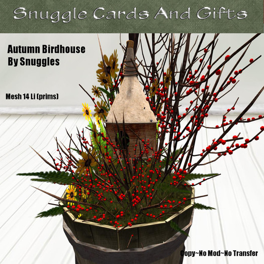 Autumn Birdhouse By Snuggles