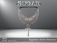 SUGAR - SILVER Egyptian Ankh Necklace by Sugar Falta BOXED