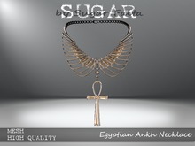 SUGAR - GOLD Egyptian Ankh Necklace by Sugar Falta BOXED