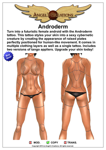Angel's Creations: Androderm Android Tattoo