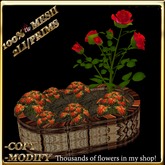 LW_ Mesh Rose Tree with Caladiums in Planter - Bright Red 2 (2 LI / Prim)